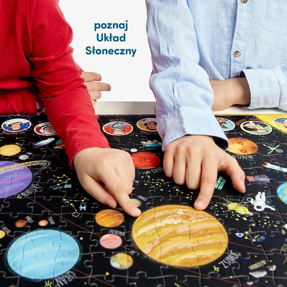 Puzzle edukativ CzuCzu Discoverer Solar System, 300 pjesë, me poster, për fëmijë