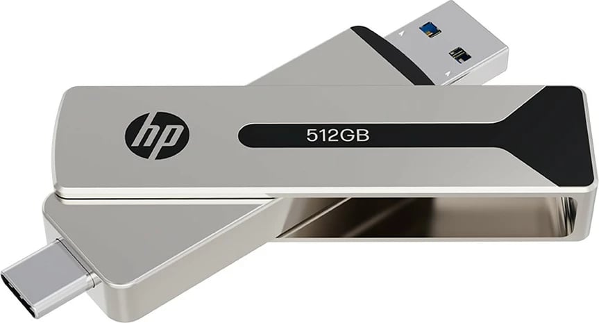 Pendrive HP 911 Pro, 512GB, USB 3.2/USB-C, Nickel