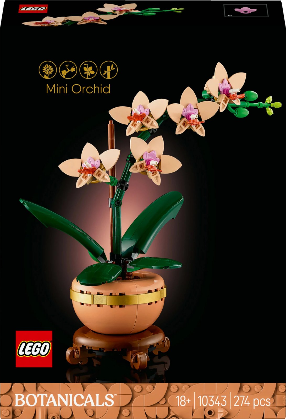 Set ndërtimi LEGO Mini Orchid, 274 pjesë, plastikë, shumëngjyrësh