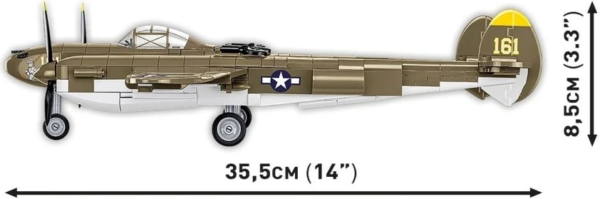 Set blloqesh Cobi Klocki Lockheed P-38H Lightning, 652 pjesë, Historical Collection