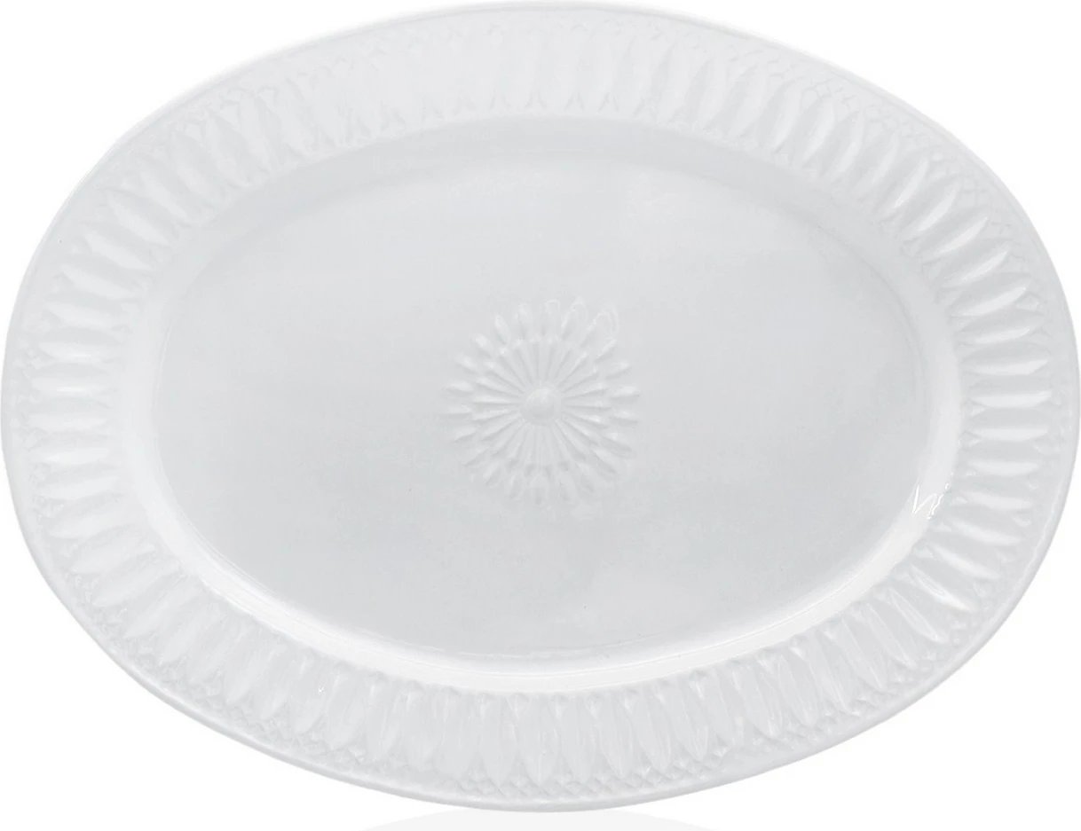 Pjatë shërbimi Hermia, krem, GRD0003, 3x31x41cm