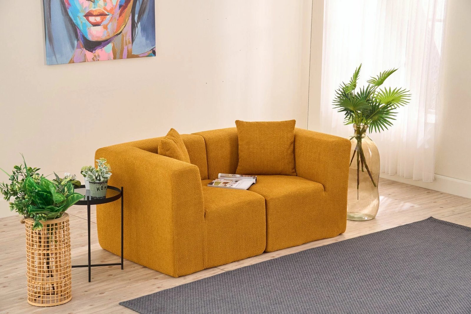 Divan dy ulëshe, ngjyrë portokalli, Atelier del Sofa, Raks