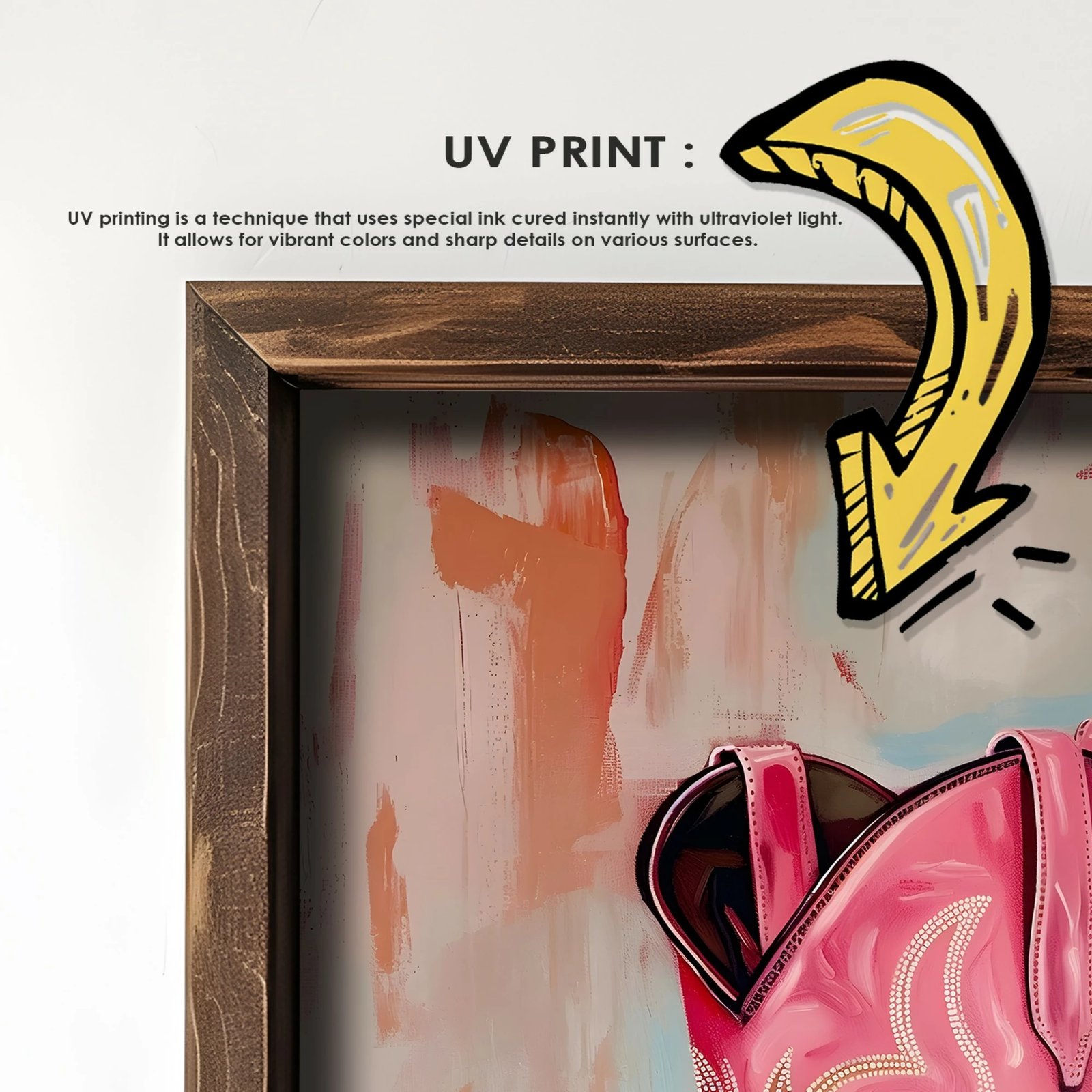 Pikturë dekorative me kornizë, MDF, Wallity, GE083-L