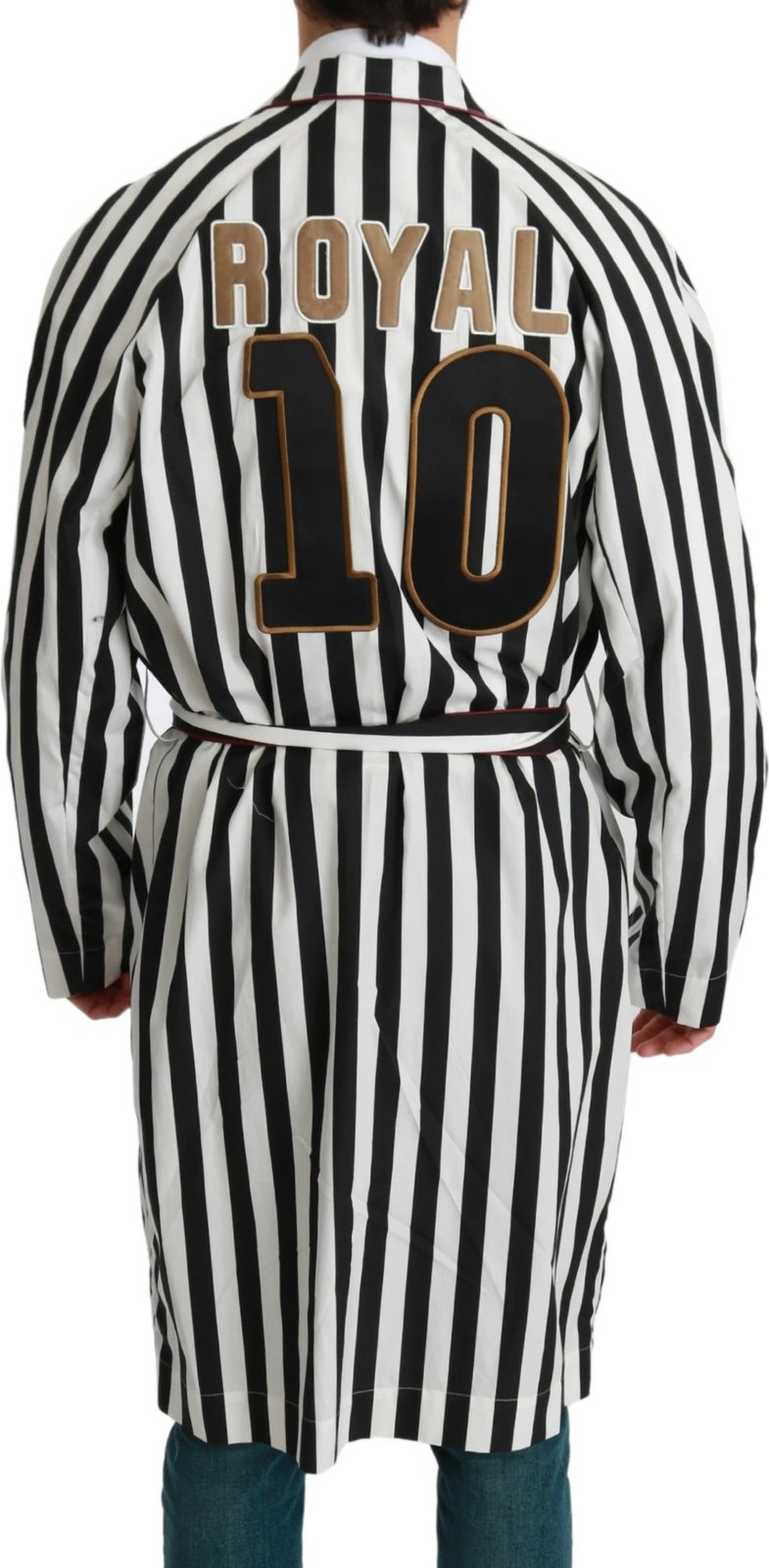 Këmishë nate për meshkuj Dolce & Gabbana, e bardhë / e zezë 