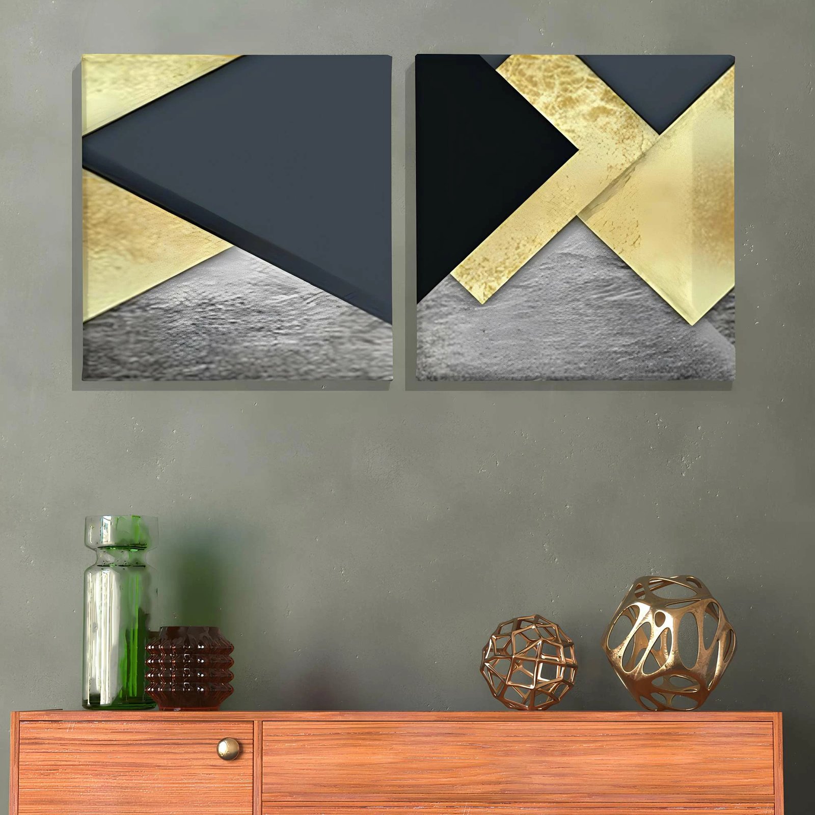 Pikturë dekorative në kanavacë (2 copë), Wallity, ASR_CNV2-11, 50x50