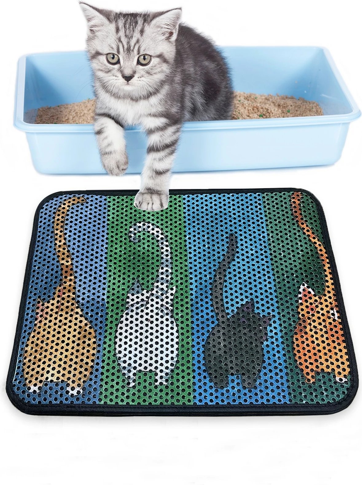 Tapet për rërë mace, Conceptum Hypnose, Gatto Carino, shumëngjyrësh, 40x60cm