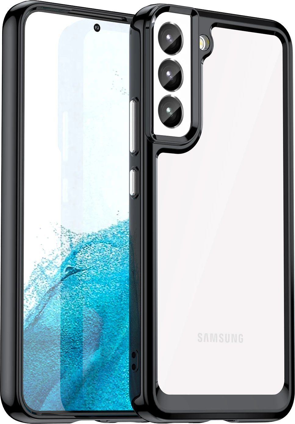 Mbështjellës Hurtel Outer Space Case për Samsung Galaxy S23+, i zi