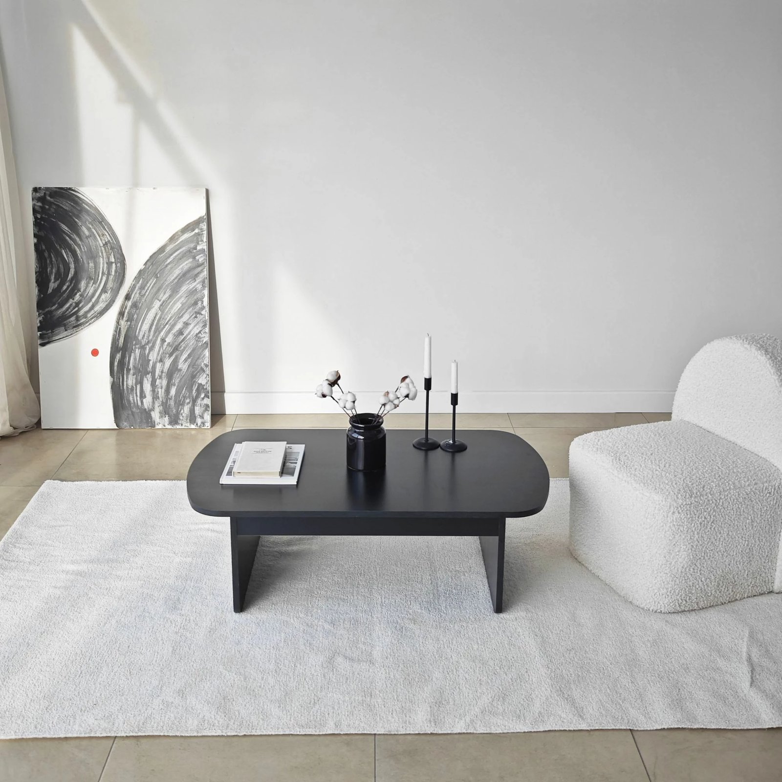 Tavolinë kafeje, ngjyrë e zezë, Skye Decor, Theseus