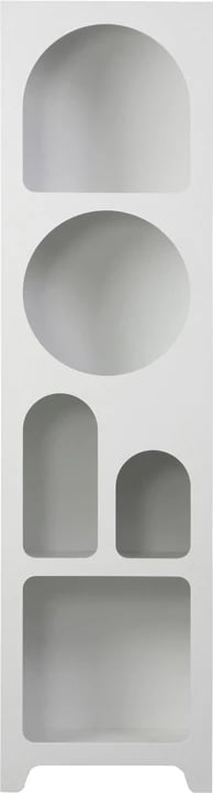 Raft librash Emersi, MDF, ngjyrë e bardhë, 48x35x180cm