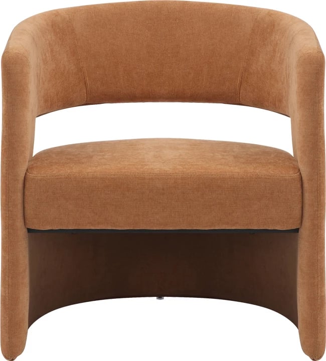 Karrige Leicy, pëlhurë, ngjyrë kafe, 69x63x76.5cm