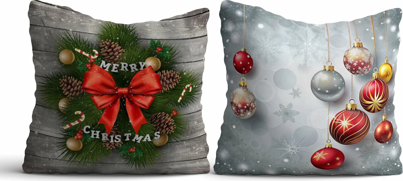 Set mbulesash jastëku për festat, shumëngjyrëshe, Evila Originals, PLW-NWYR26, 43x43cm (2 copë)