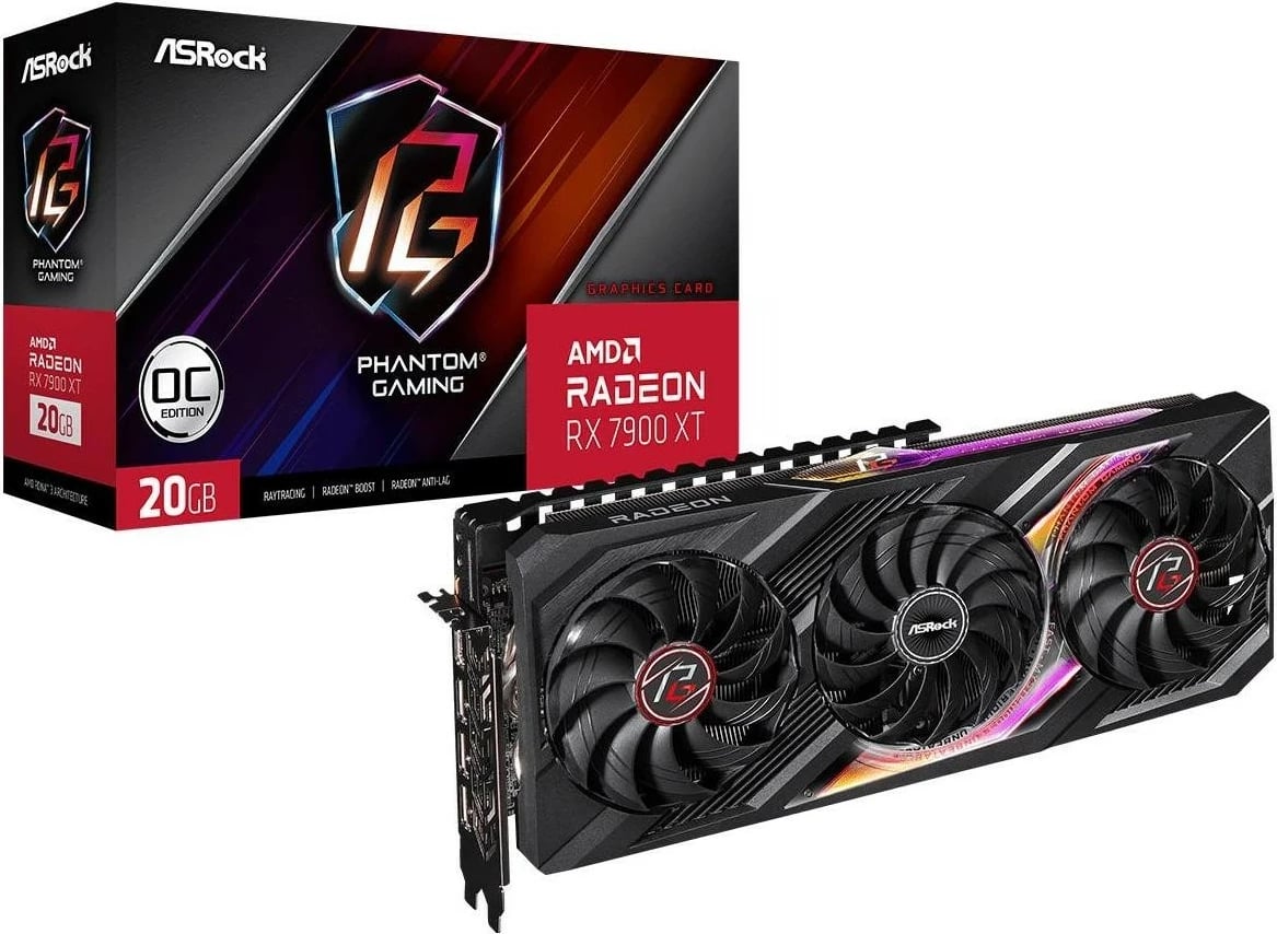 Kartelë grafike ASRock Radeon RX 7900 XT Phantom Gaming OC 20GB GDDR6