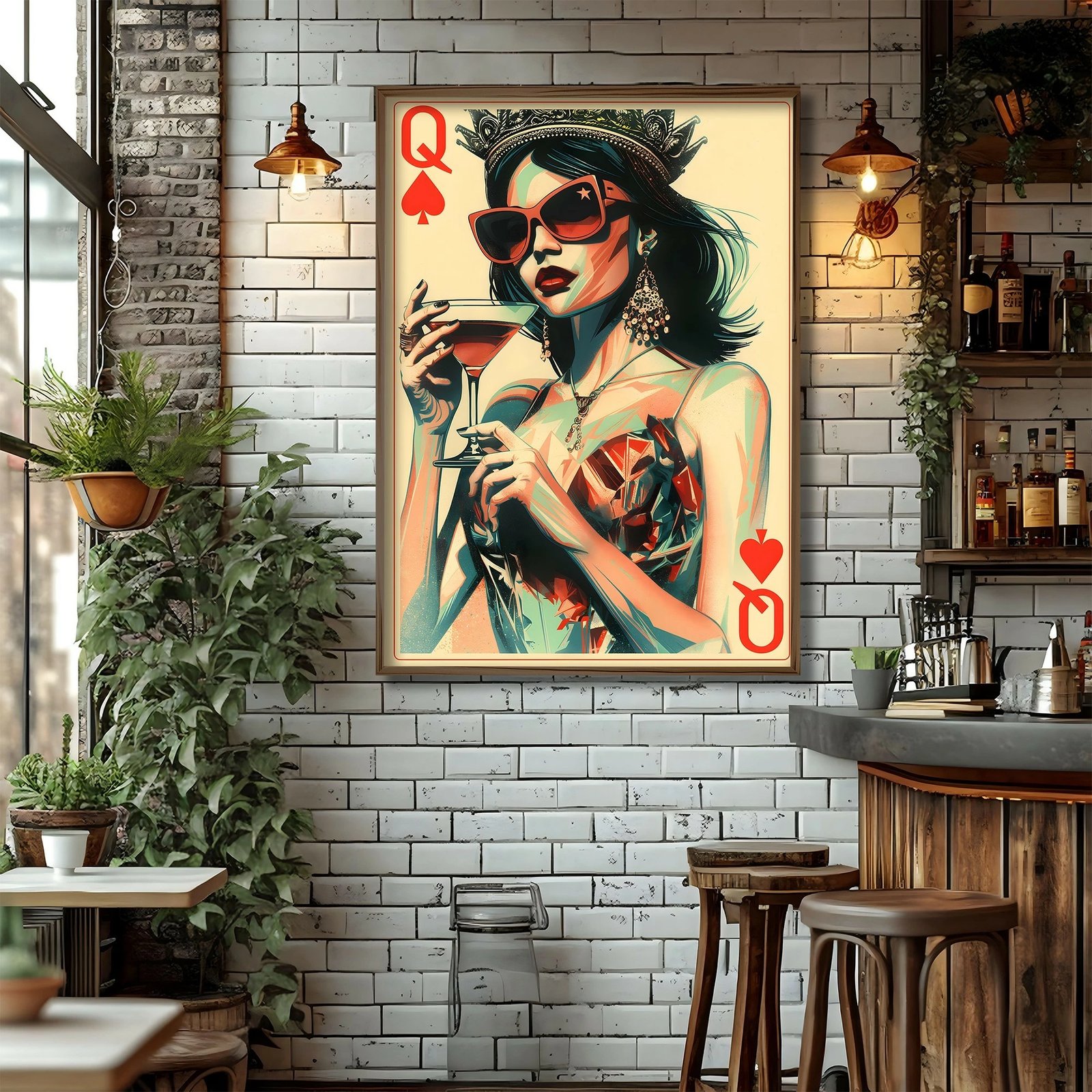 Pikturë dekorative me kornizë MDF, Wallity, GE114-L, shumëngjyrëshe