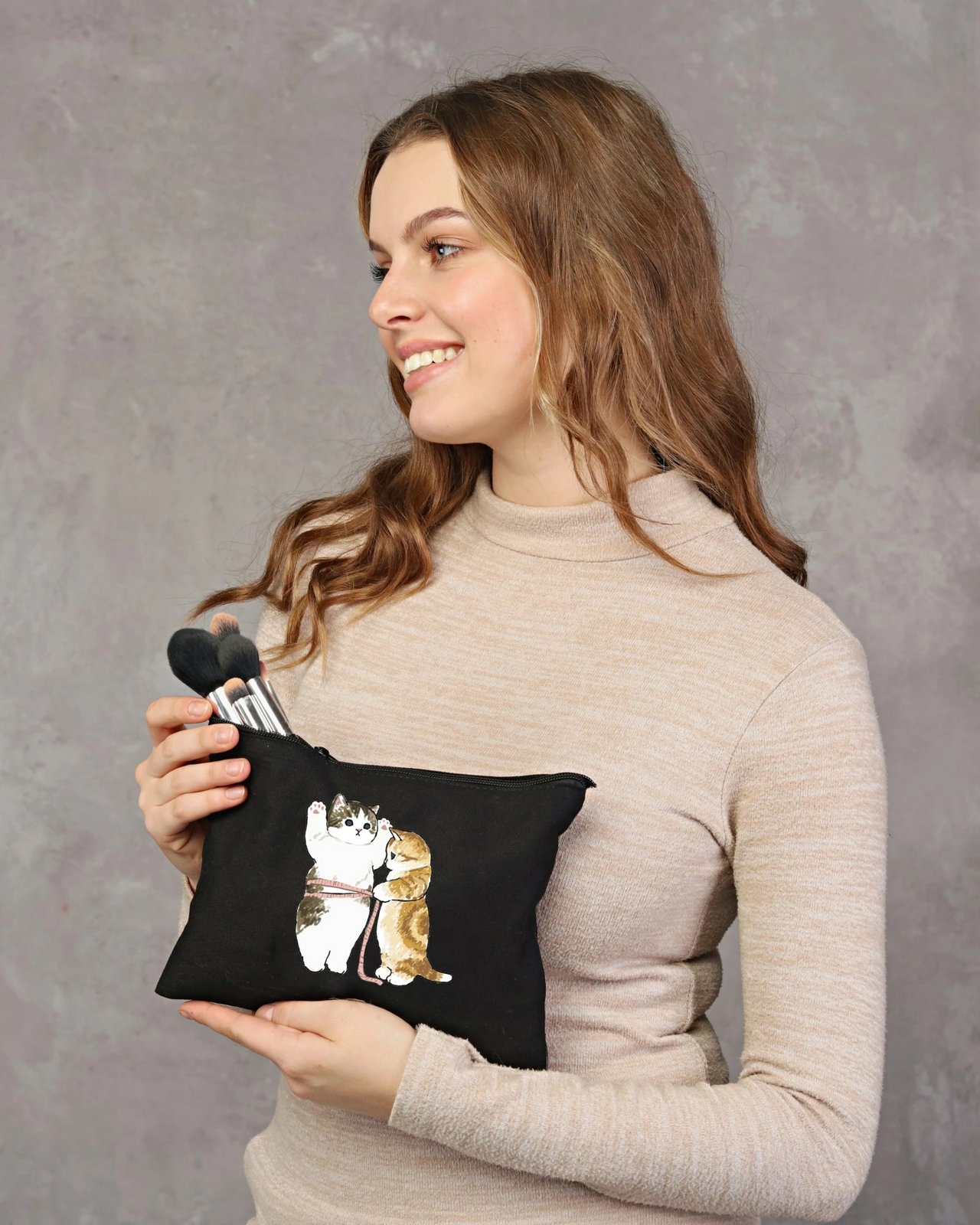 Qese për make-up Zoozie Bags, 1734, e zezë, 25x18cm