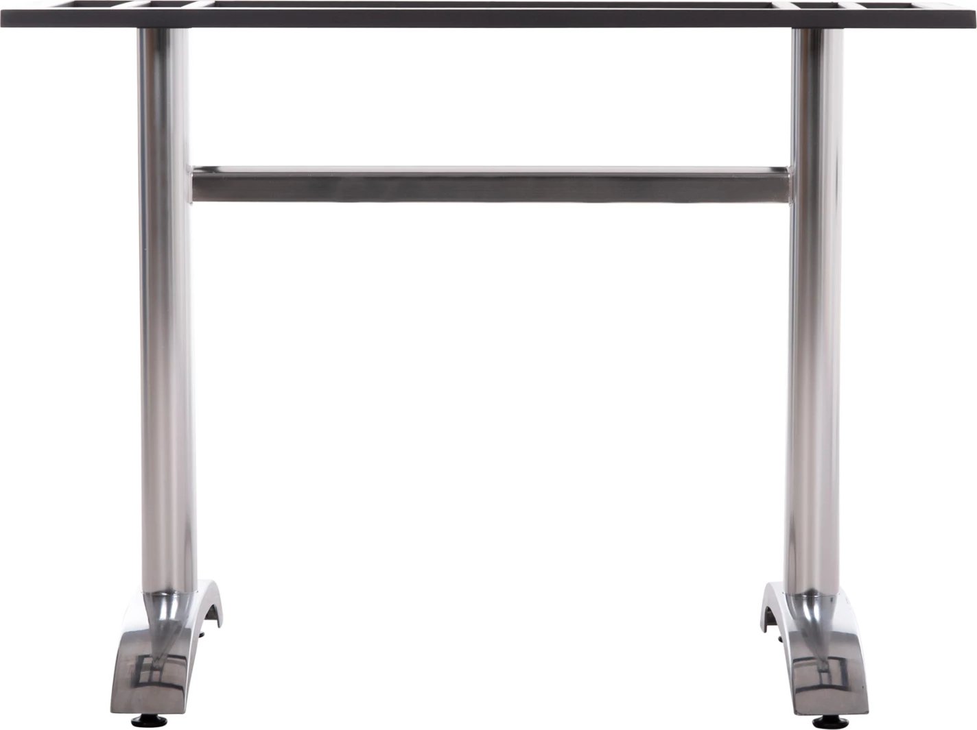 Baza dyshe për tavolinë, metal krom, me rregullues lartësie, 100x60x73cm