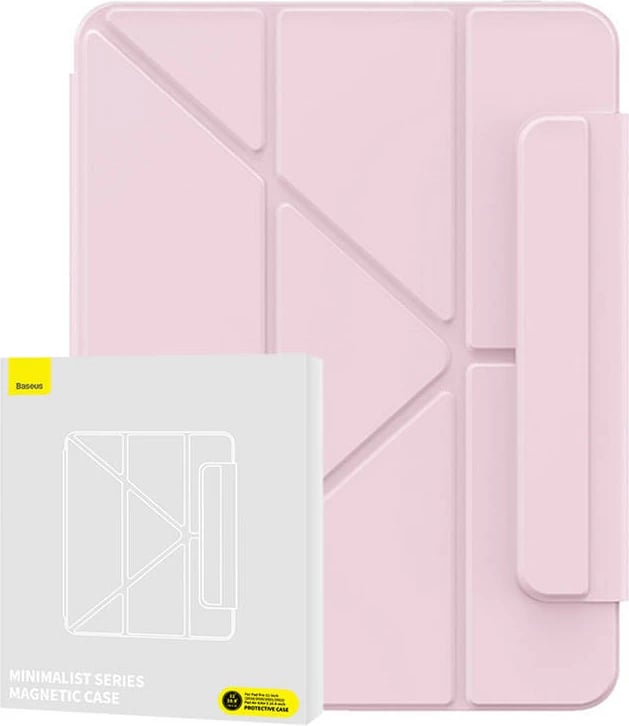 Mbështjellës magnetik Baseus Minimalist për iPad Air 4/Air 5 10.9"/iPad Pro 11", rozë e lehtë