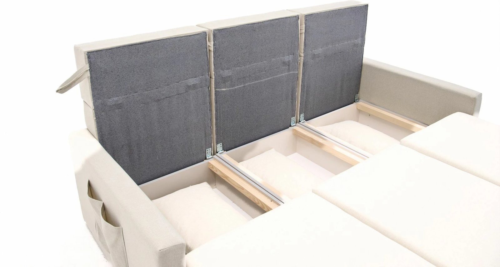 Kënd-sofë krevati Atelier del Sofa, Saros, ngjyrë antracit