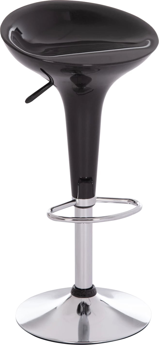 Karrige për bar rrotulluese DAISY, ABS e zezë, 44x38x85cm, set prej 2 copash