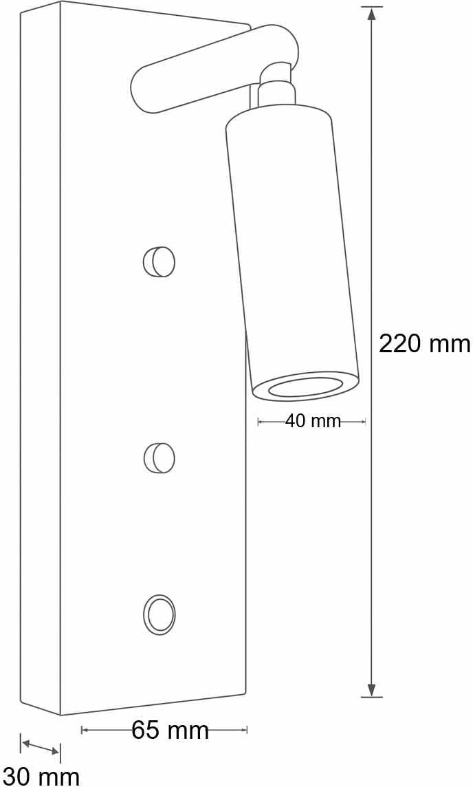 Llambë muri Opviq, Klein, ngjyrë druri arre dhe bezhë