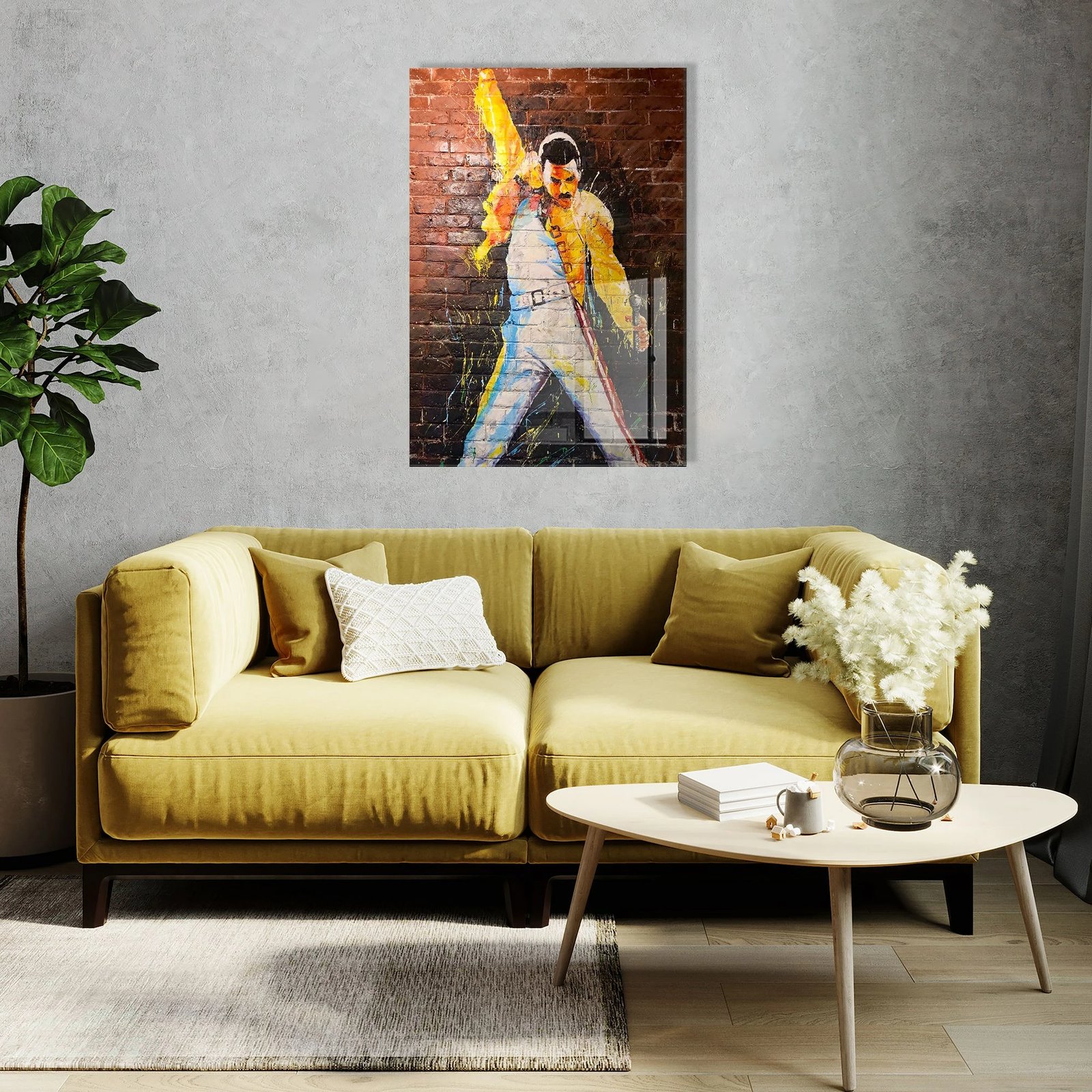 Pikturë dekorative prej xhami të temperuar, shumëngjyrëshe, UV-566, 30x45cm