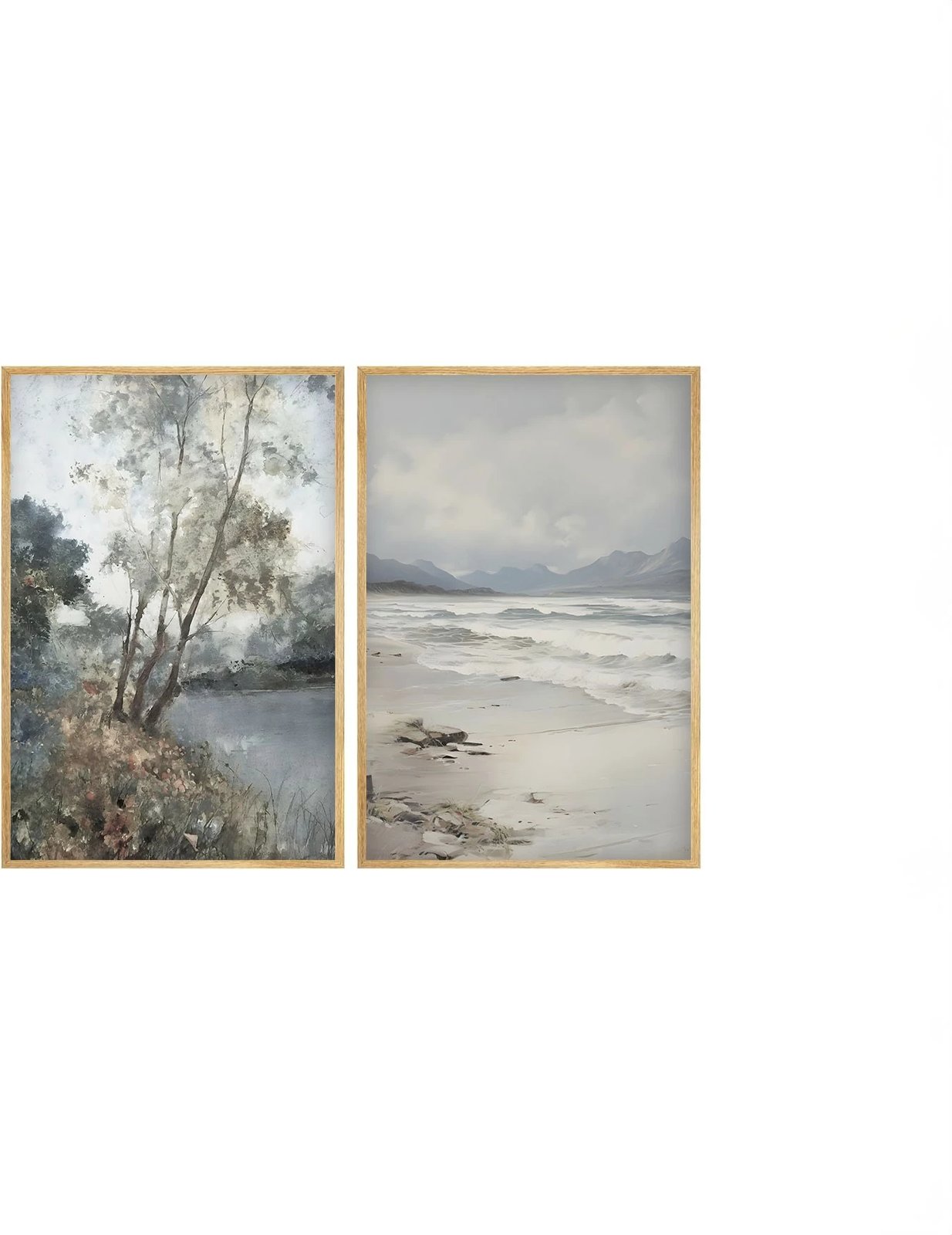 Pikturë dekorative me kornizë MDF (2 copë), Wallity, Huhu273, 30x40