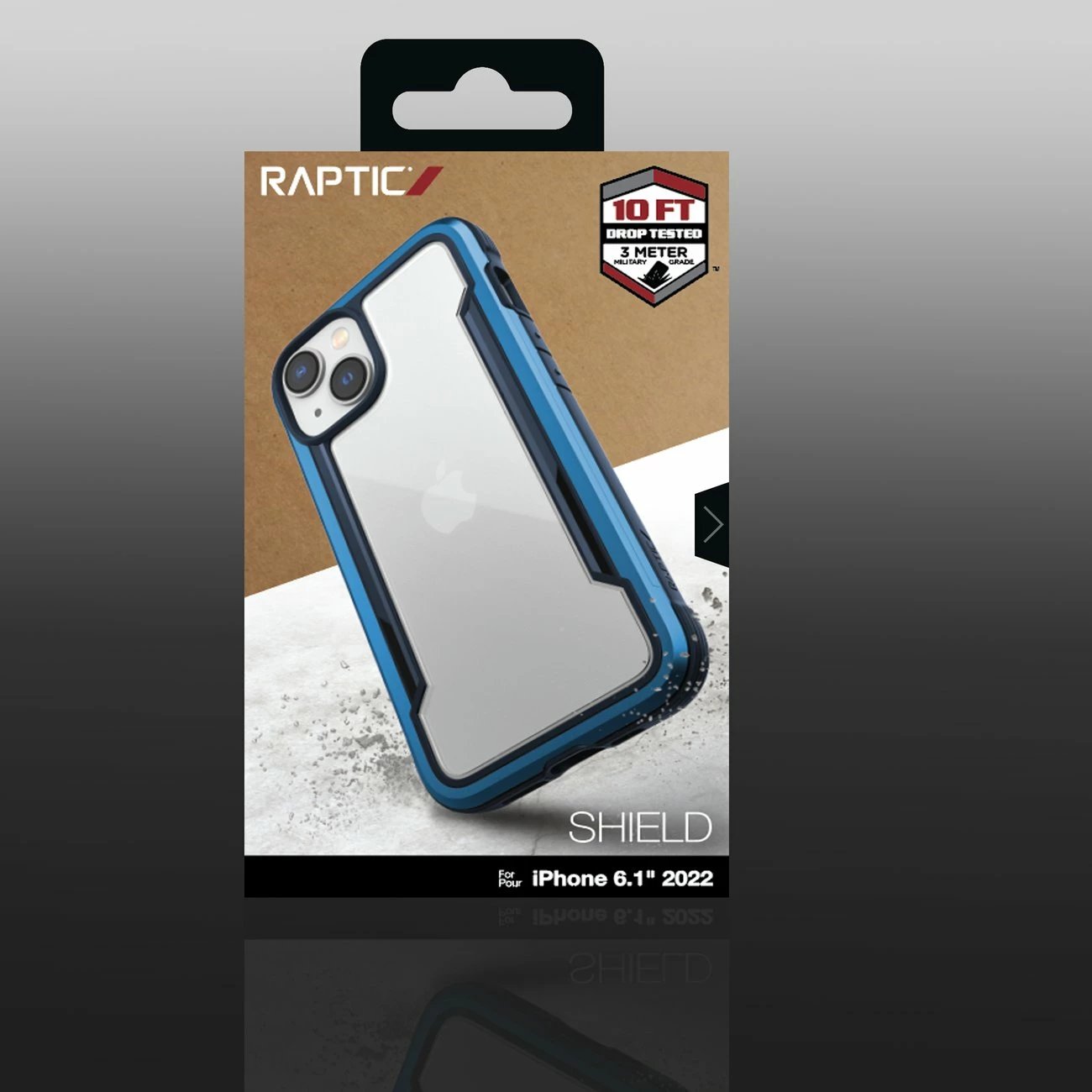Mbështjellës Raptic X-Doria Shield për iPhone 14, MagSafe, Transparent/Blue