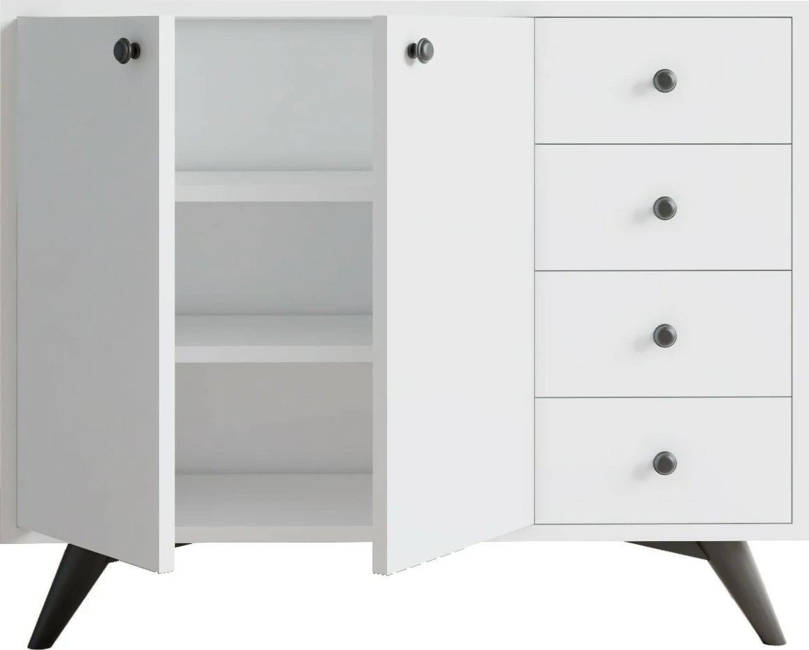 Dollap multifunksional, ngjyrë e bardhë, Skye Decor, Waga