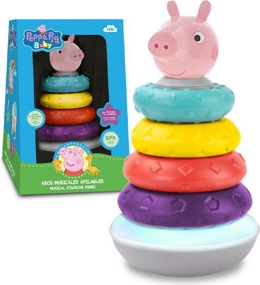 Piramidë me Unaza Peppa NEXT 12x12xH23cm me Zë dhe Dritë