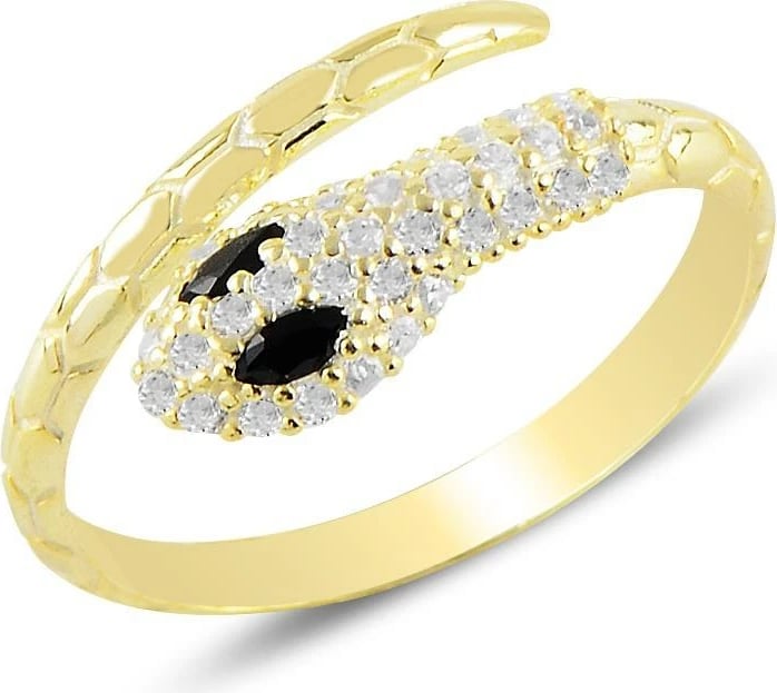 Unazë argjendi Jumeon, ngjyrë ari e zezë, 10863SYH