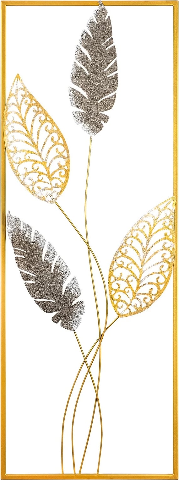 Aksesor dekorativ metalik për mur, Wallity Timeyi, shumëngjyrësh, 32x90x5cm