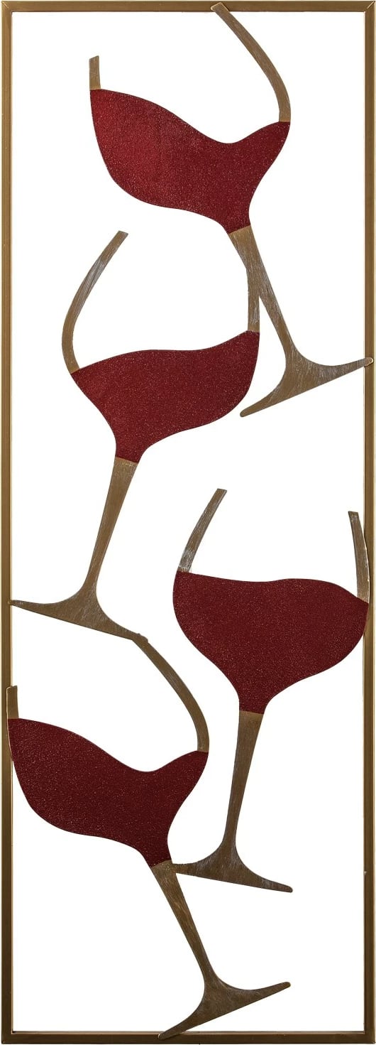 Aksesor dekorativ metalik për mur, Wallity, motiv vere, shumëngjyrësh, 32x5x90cm