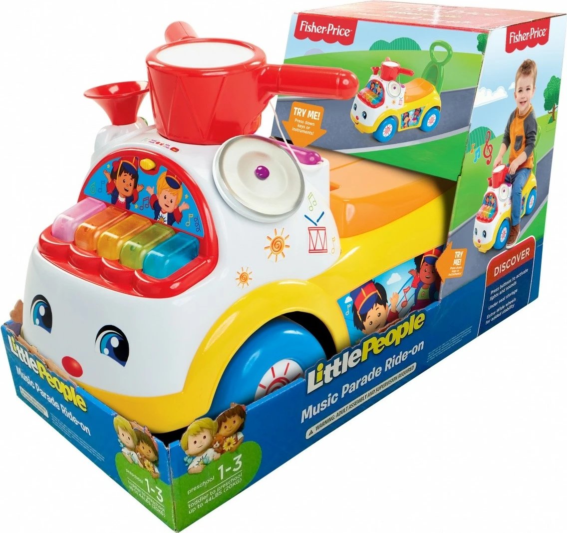 Ride-on Pulio Fisher Price Musical Parade, për fëmijë 12-36 muaj, shumëngjyrësh