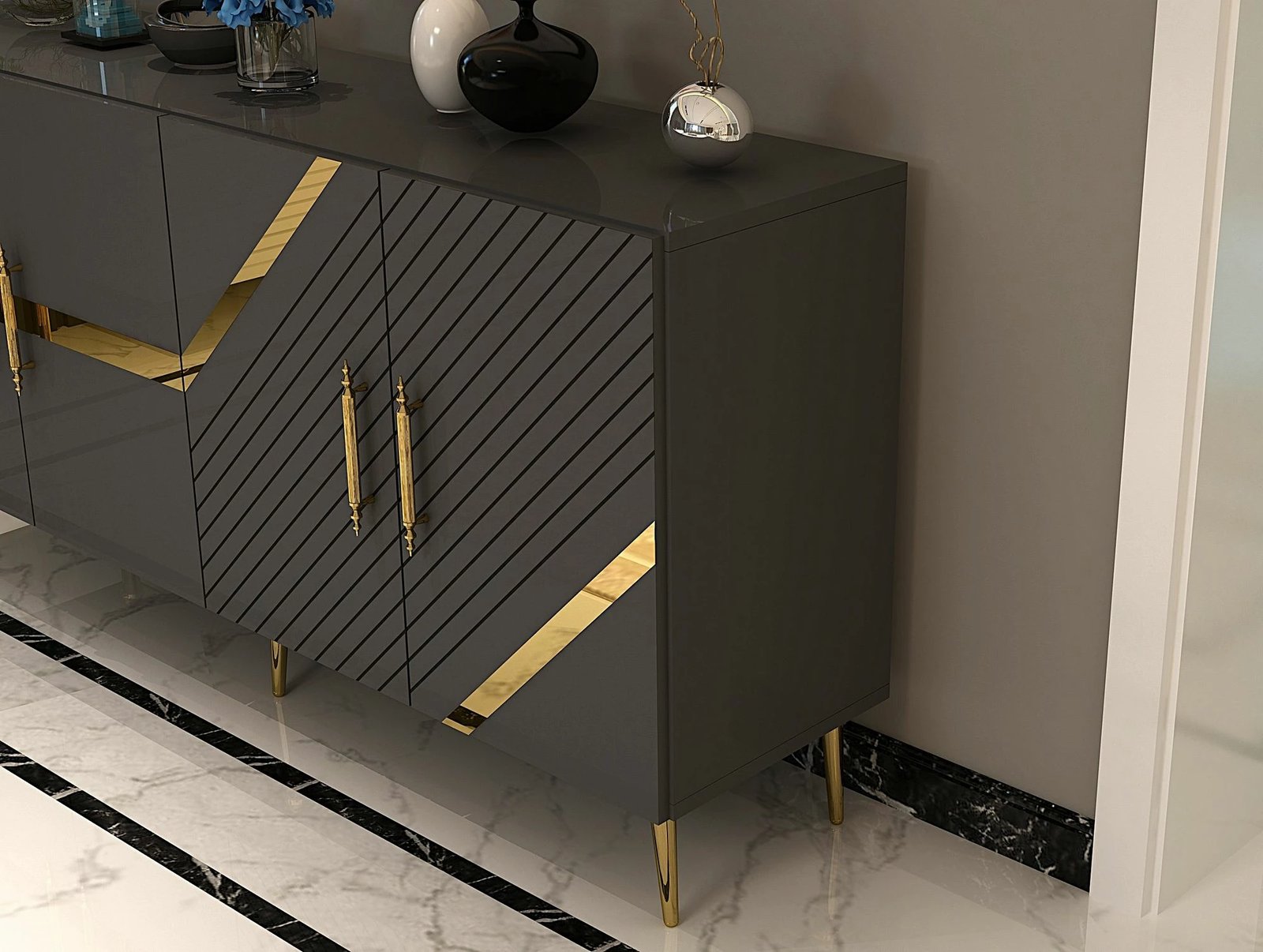 Konsol Skye Decor, Fuga KB150, antracit, ari