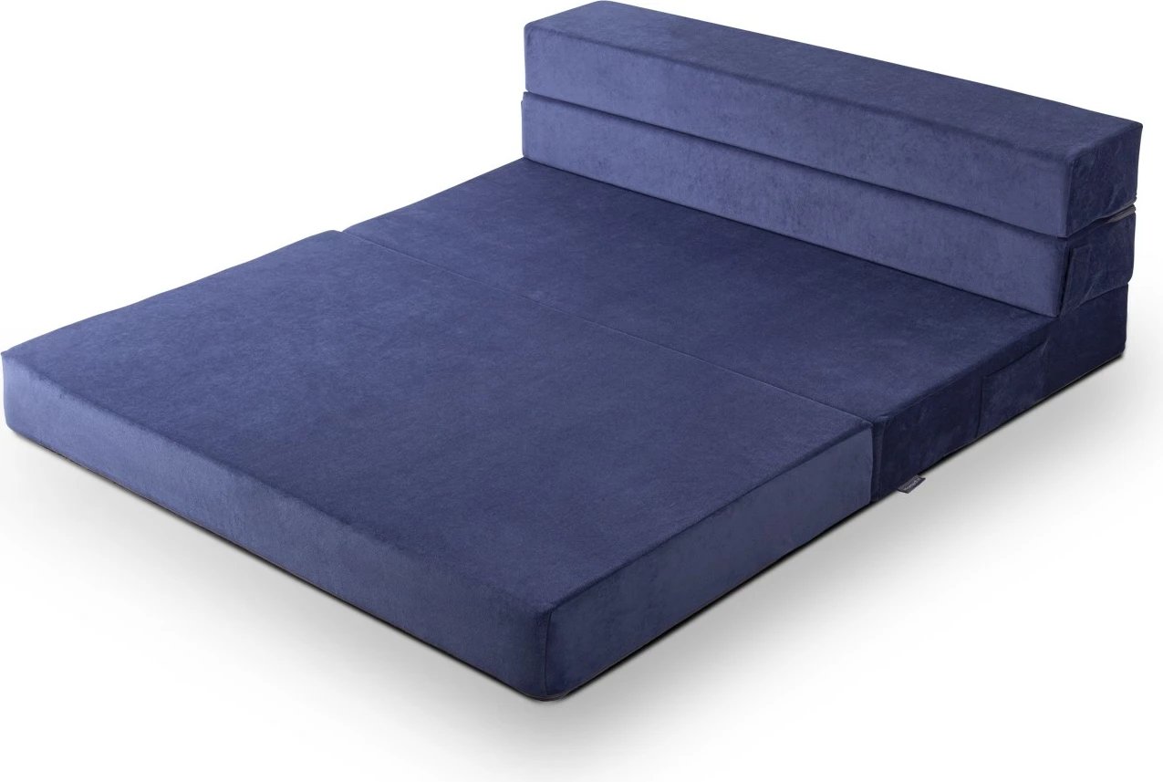 Divan-krevat dy vendësh Valeria, ngjyrë e kaltër, Atelier del Sofa