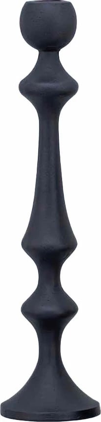 Mbajtëse qirinjsh elegante, alumin i zi, 8x8x34cm