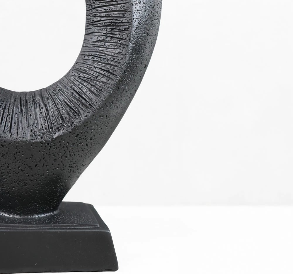 Dekor PULSE II, rrëshirë, ngjyrë e zezë, 18.5x8.5x30cm