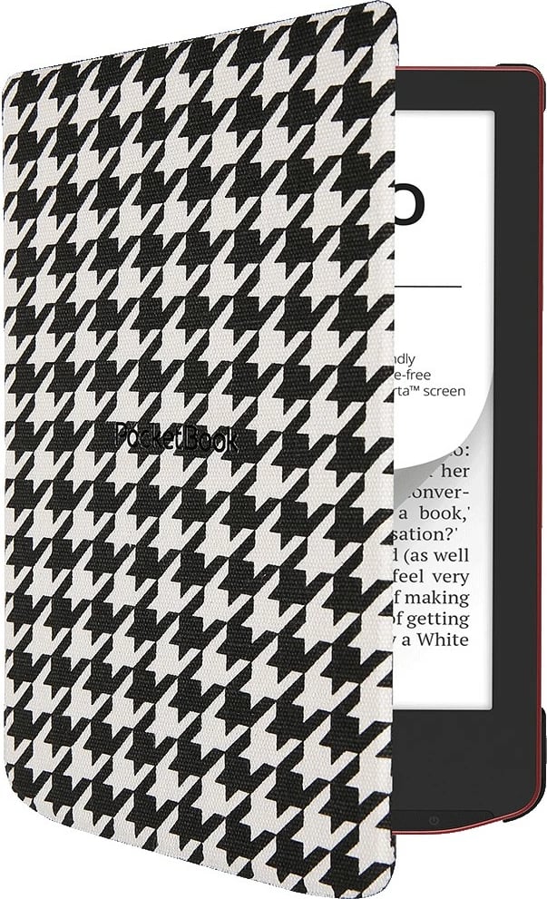 Mbështjellës Pocketbook Shell Cover Rhombus 6 inç, zi/bardhë