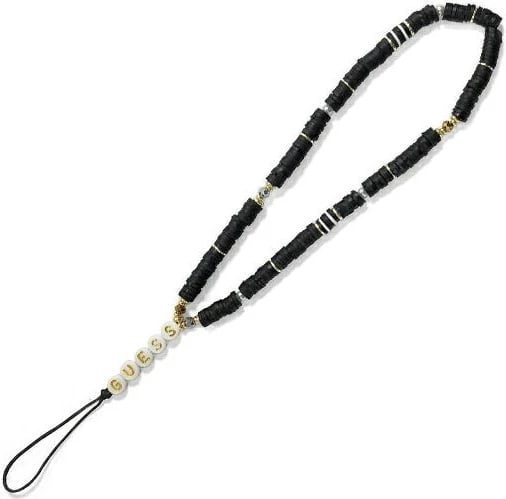 Mbështjellës telefoni Guess GUSTPEARK, Heishi Beads, i zi