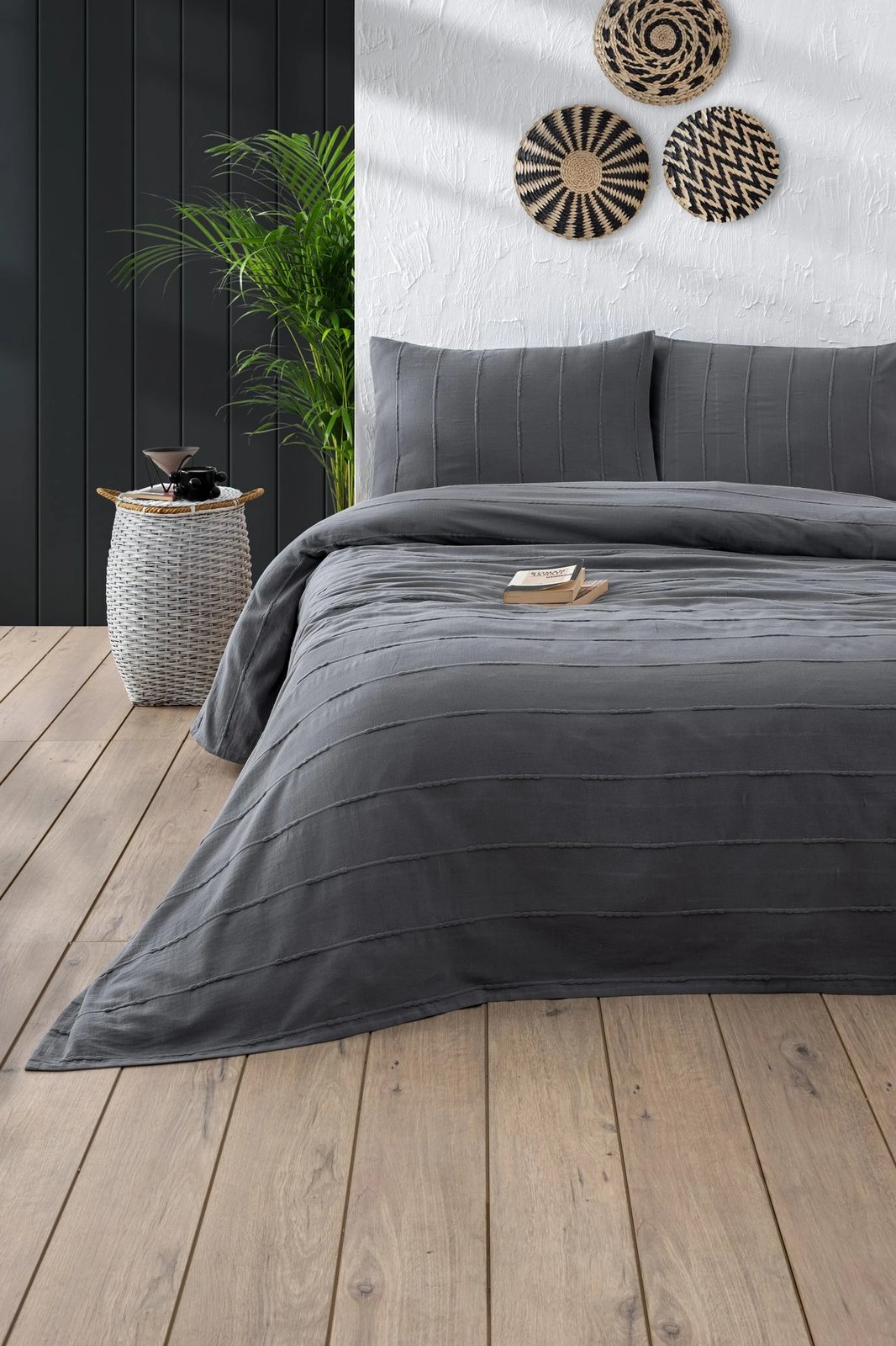 Set piké dopio, ngjyrë sedef-antracit