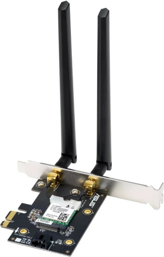 Kartë rrjeti WiFi Asus PCE-AX1800, PCIe, 2 antena, Bluetooth 5.2, e zezë Kartë rrjeti WiFi Asus PCE-AX1800, PCIe, 2 antena, Bluetooth 5.2, e zezë