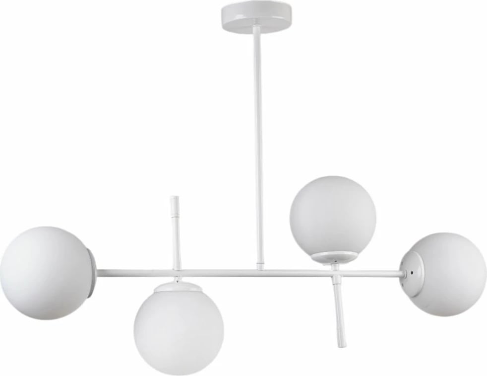 Llambë tavani Opviq, 8990-2, metal dhe xham, e bardhë