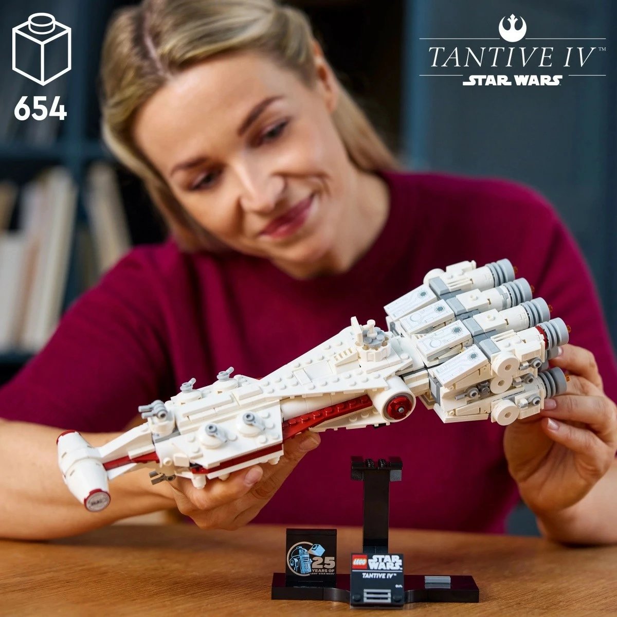 Set LEGO Star Wars Tantive IV 75376, 654 pjesë, për të rritur, Bardhë/Gri