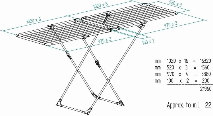 Tharëse për rroba Vileda Doble, e bardhë