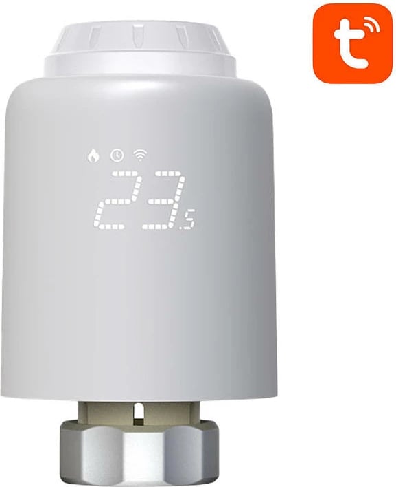Valvul termostatike e mençur Avatto TRV07, ZigBee 3.0, Tuya, e bardhë