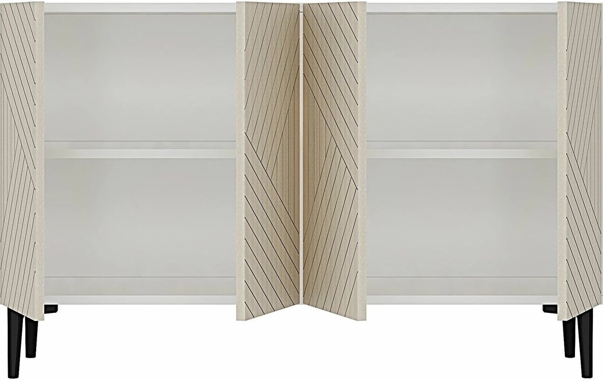 Konsol Skye Decor, Ferro 120, e bardhë, travertin