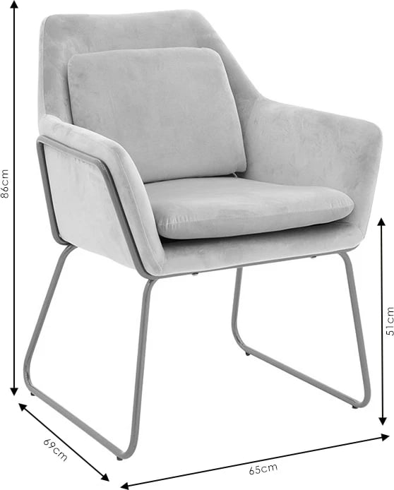 Karrige Mira, anthracite-black, 65x69x86cm