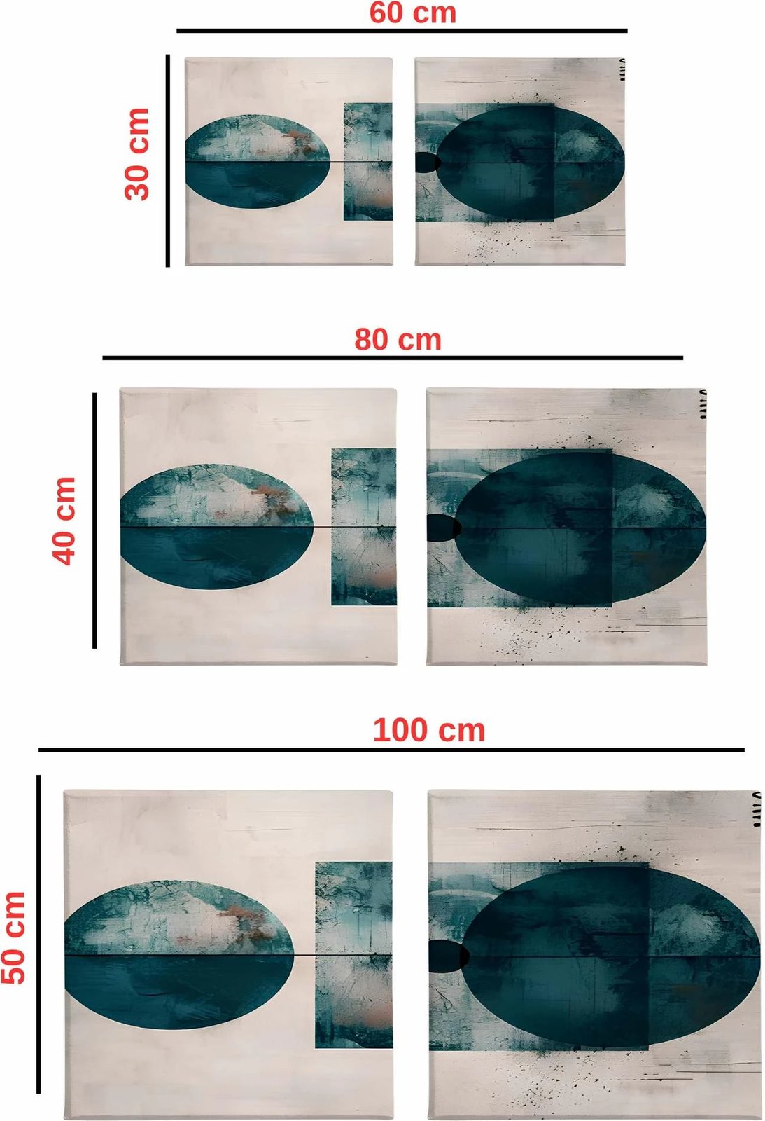 Pikturë dekorative në kanavacë (2 copë), Wallity, ASR_CNV2-14, 30x30