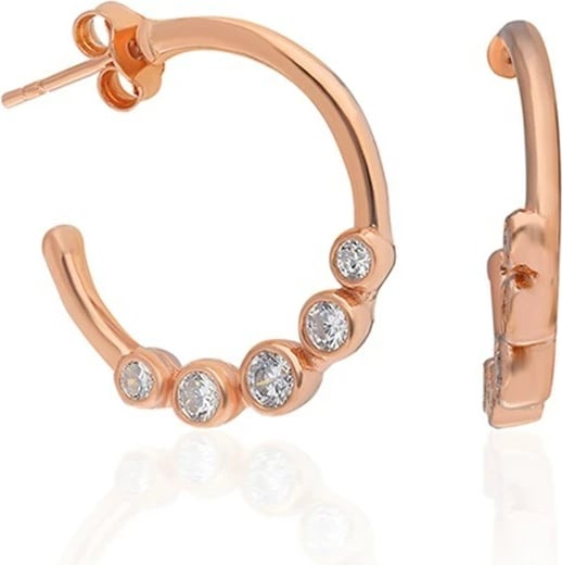 Vathë argjendi Jumeon, ngjyrë rozë ari dhe e bardhë, TRDYL295