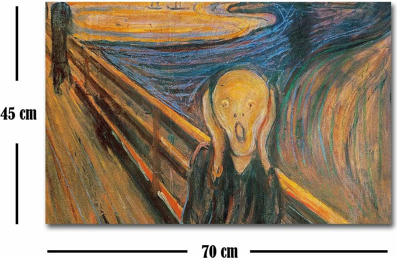 Pikturë dekorative në kanavacë, Edvard Munch, FAMOUSART-042, 45x70cm
