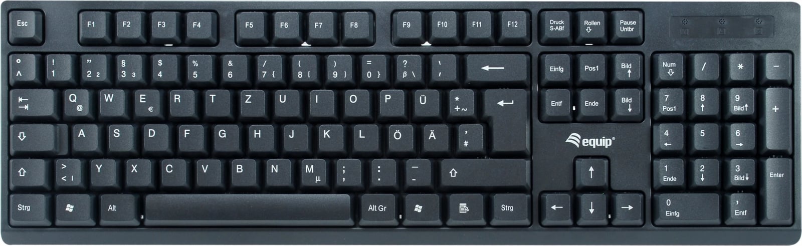 Set tastierë + maus wireless Equip, QWERTZ, full-size, 2.4 GHz, e zezë